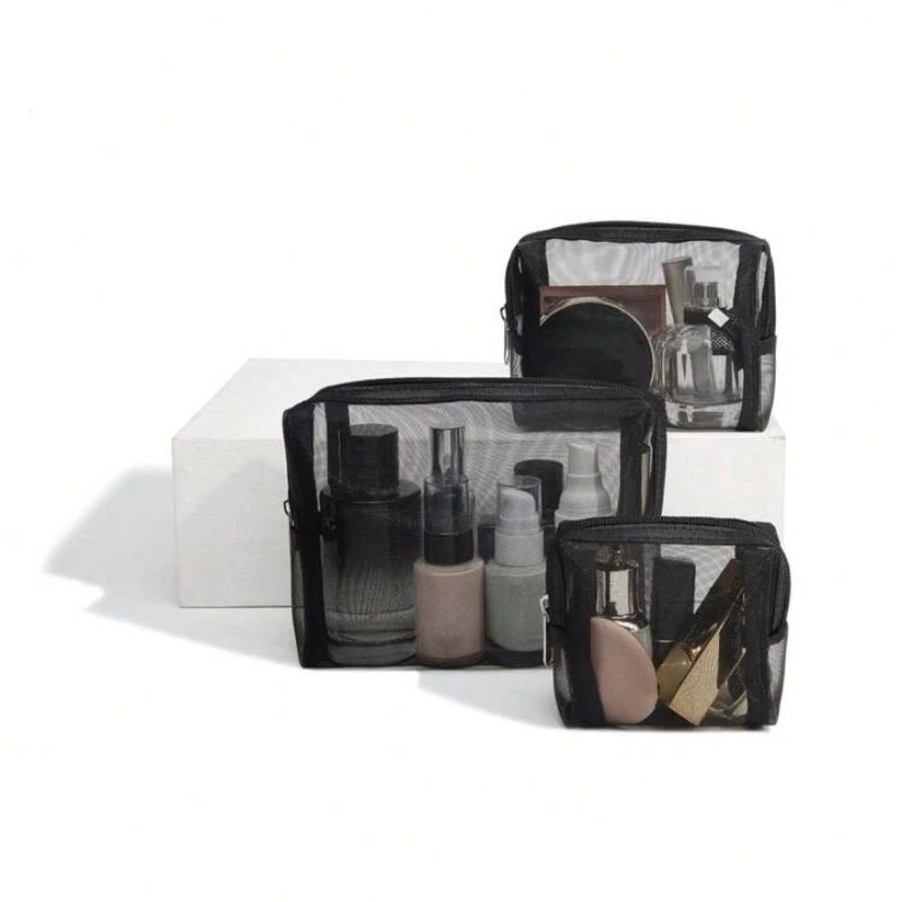 Brand new black mesh makeup bags